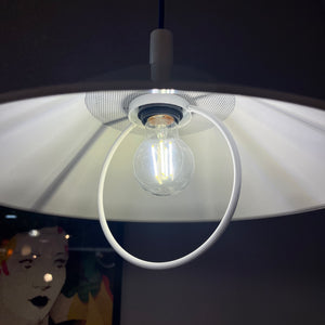 Industrielampe weiß Metall aus Dänemark