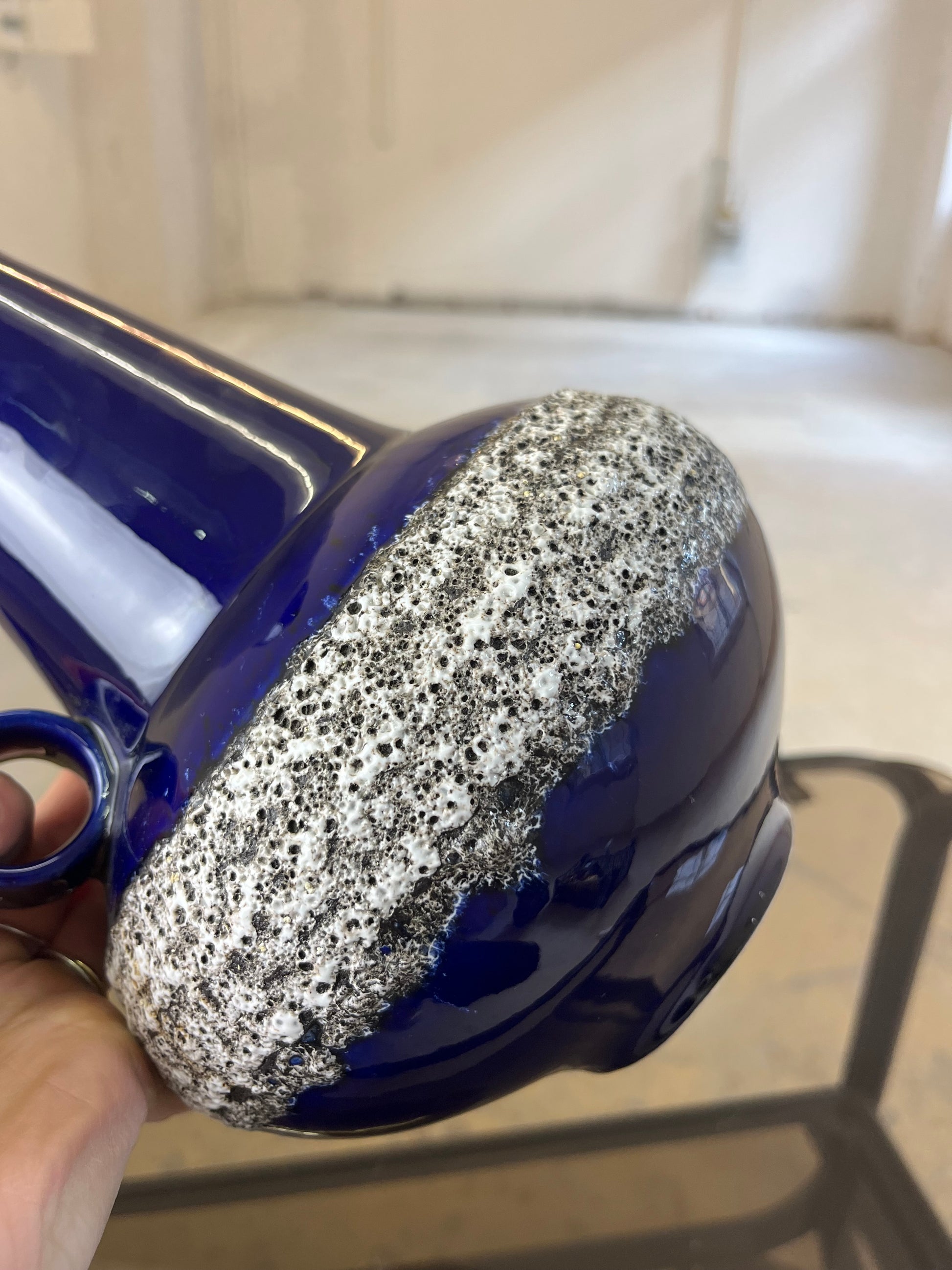 Vase 408-30 Fat Lava Königsblau von Fohr Keramik