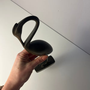 Kranich graugrün Holz aus Dänemark