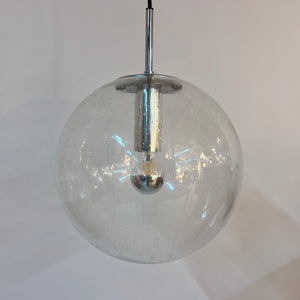 Kugellampe Glas Chrom von Glashütte Limburg