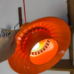 Hängelampe Solar orange Kunststoff von Svend Middelboe für Nordisk Solar