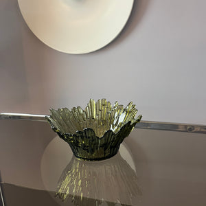 Schale Revontulet grau Glas von Tauno Wirkkala für Humppila