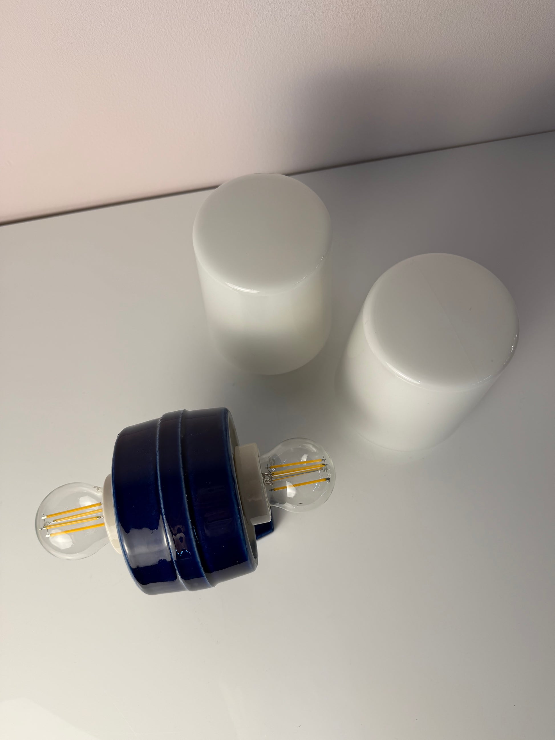Wandlampe Modell 6065 blau von Sigvard Bernadotte für Ifö