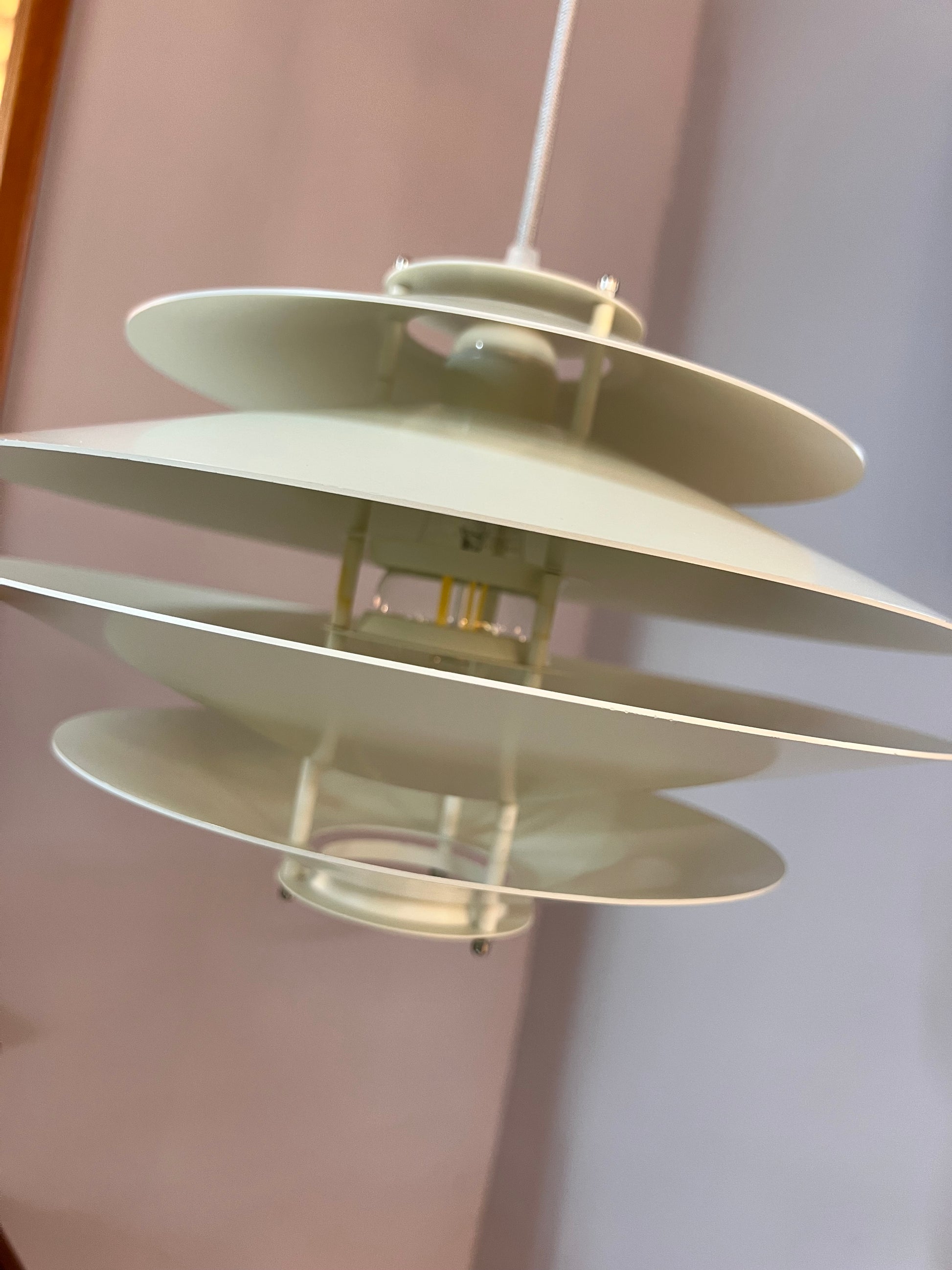 Lamellenlampe weiß