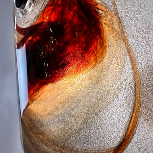 Wandlampe rotbraun Glas von Per Lütken für Holmegaard