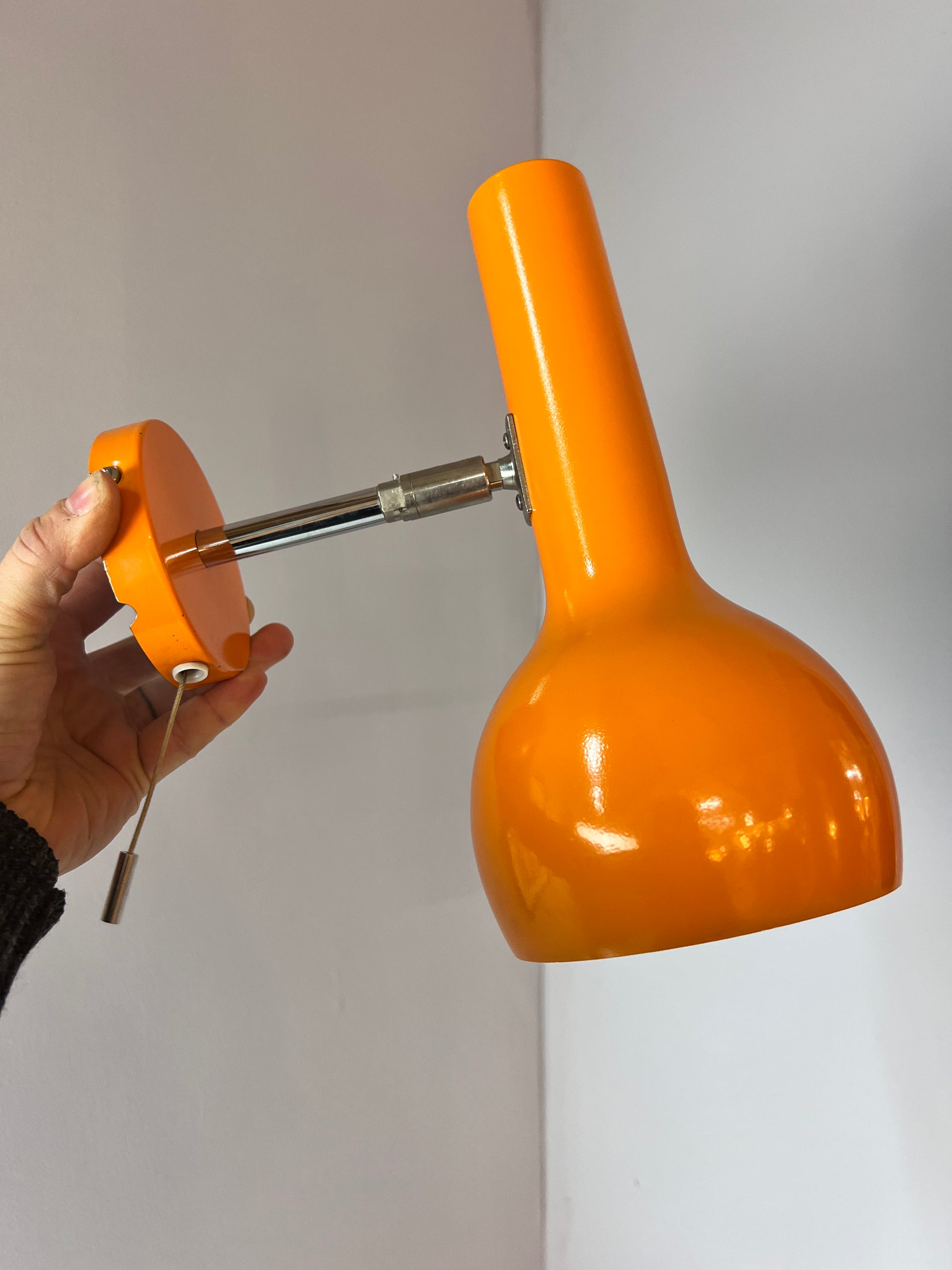 Wandlampe orange 70er