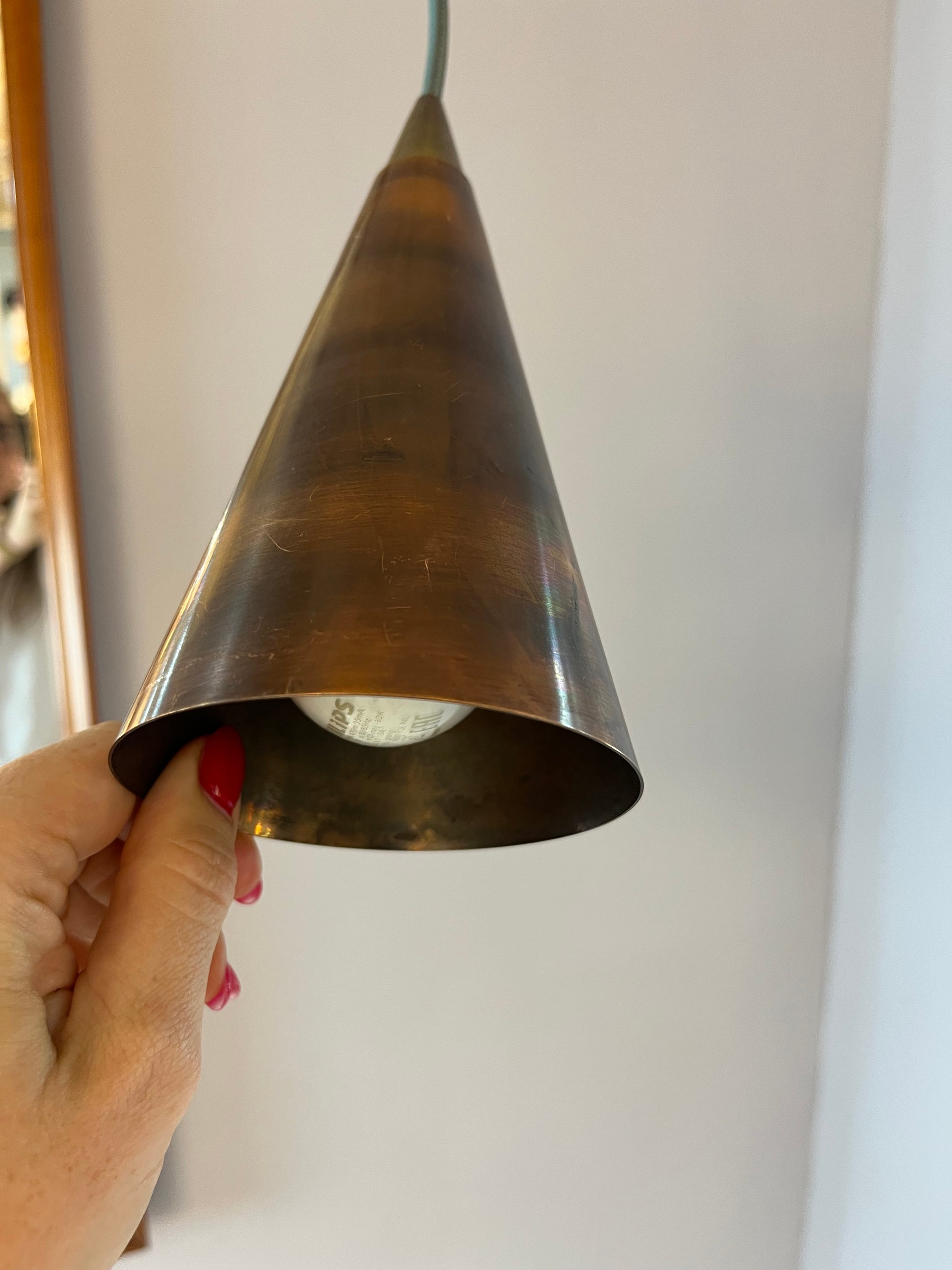 Hängelampe Kupfer aus Dänemark