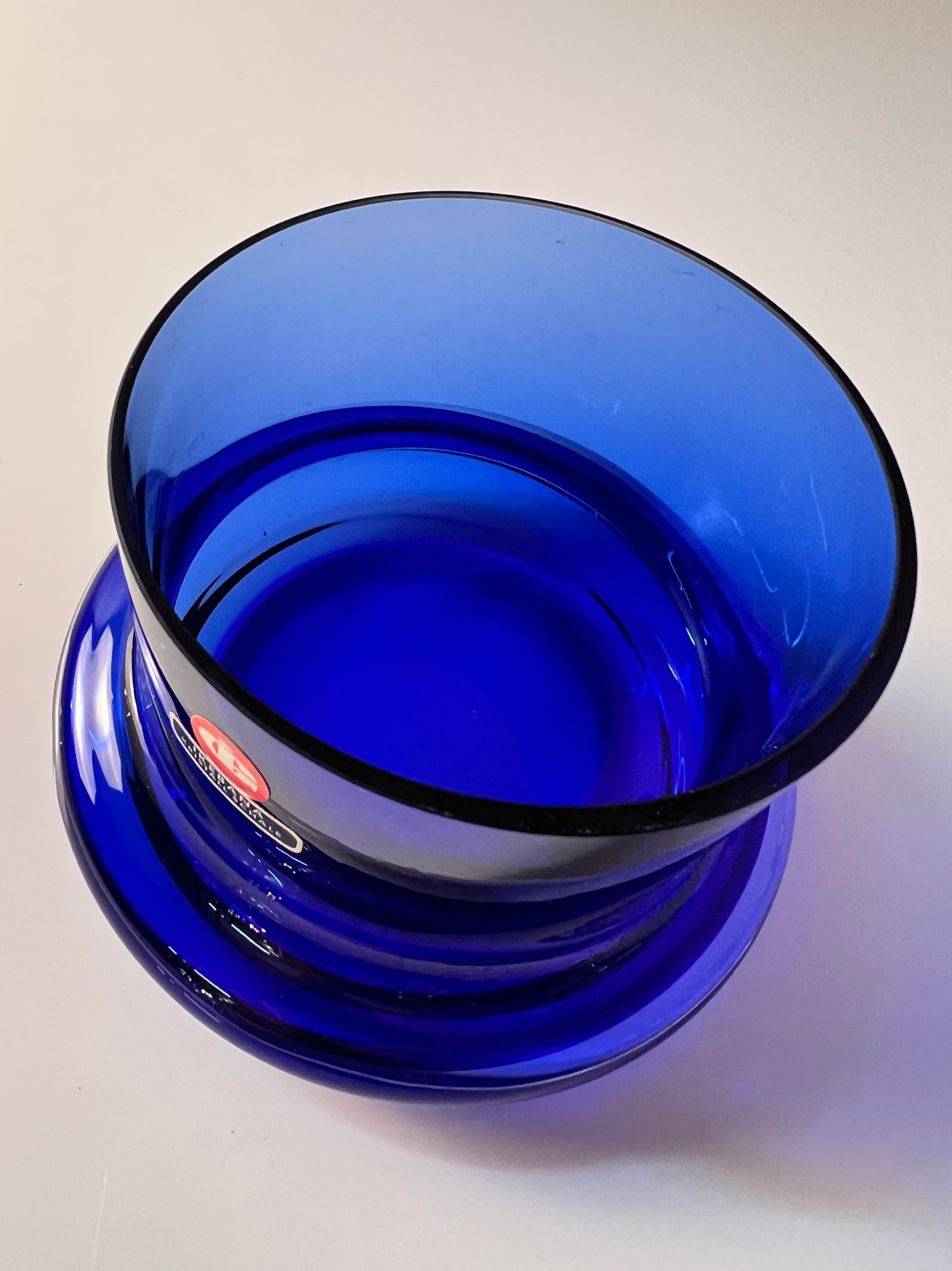 Schale Ikebana blau von Ingrid Glas