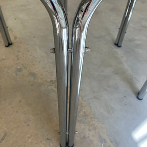 Hexagon Esstisch Rauchglas Chrom