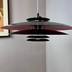 Lamellenlampe neu lackiert orange schwarz