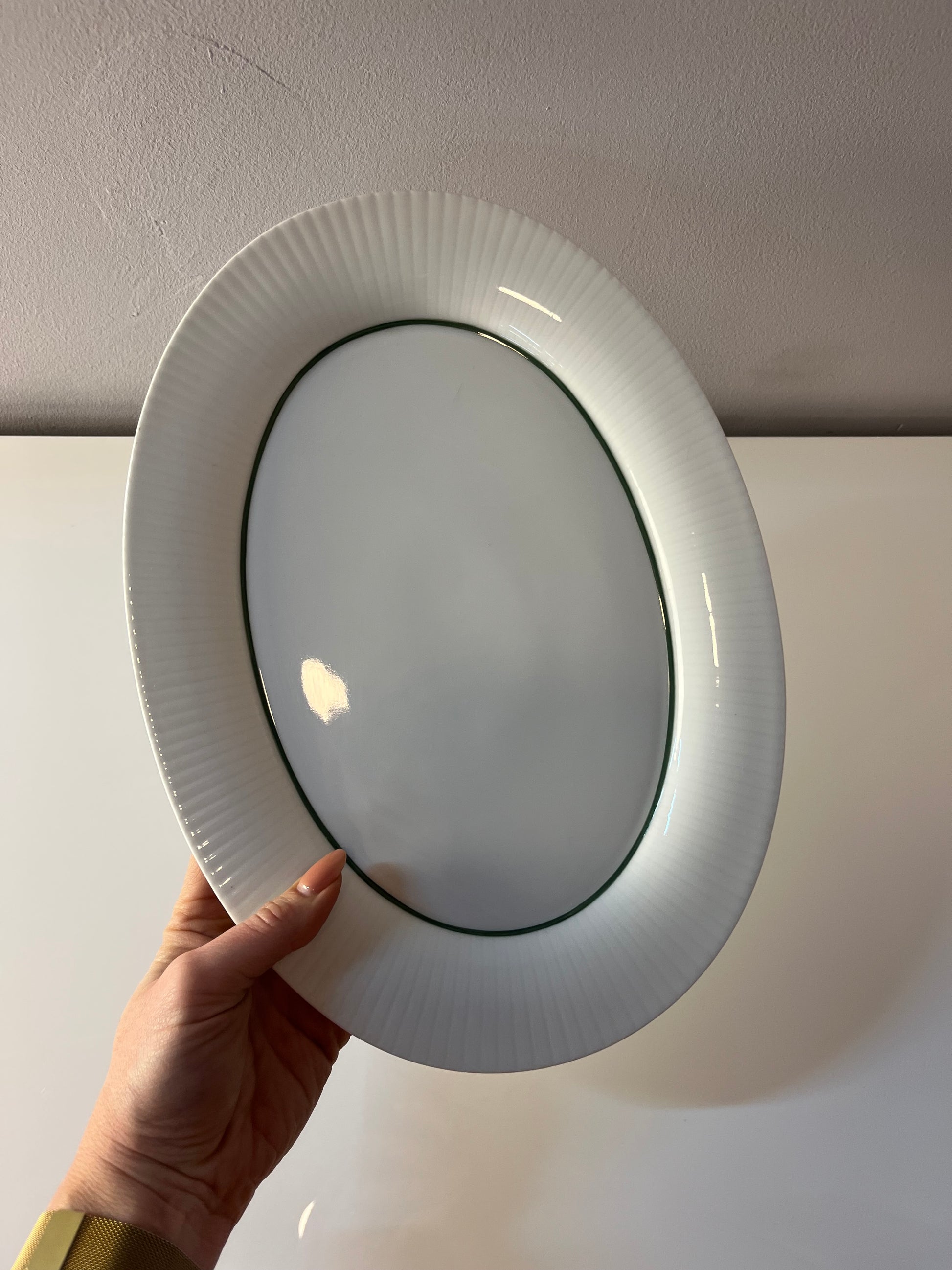 Servierplatte Modulation Secunda grün von Tapio Wirkkala für Rosenthal