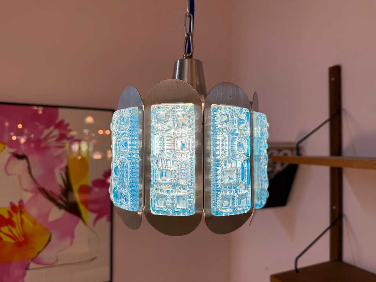 Hängelampe blau silber von Vitrika