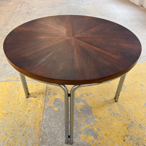 Runder Esstisch Palisander & Chrom