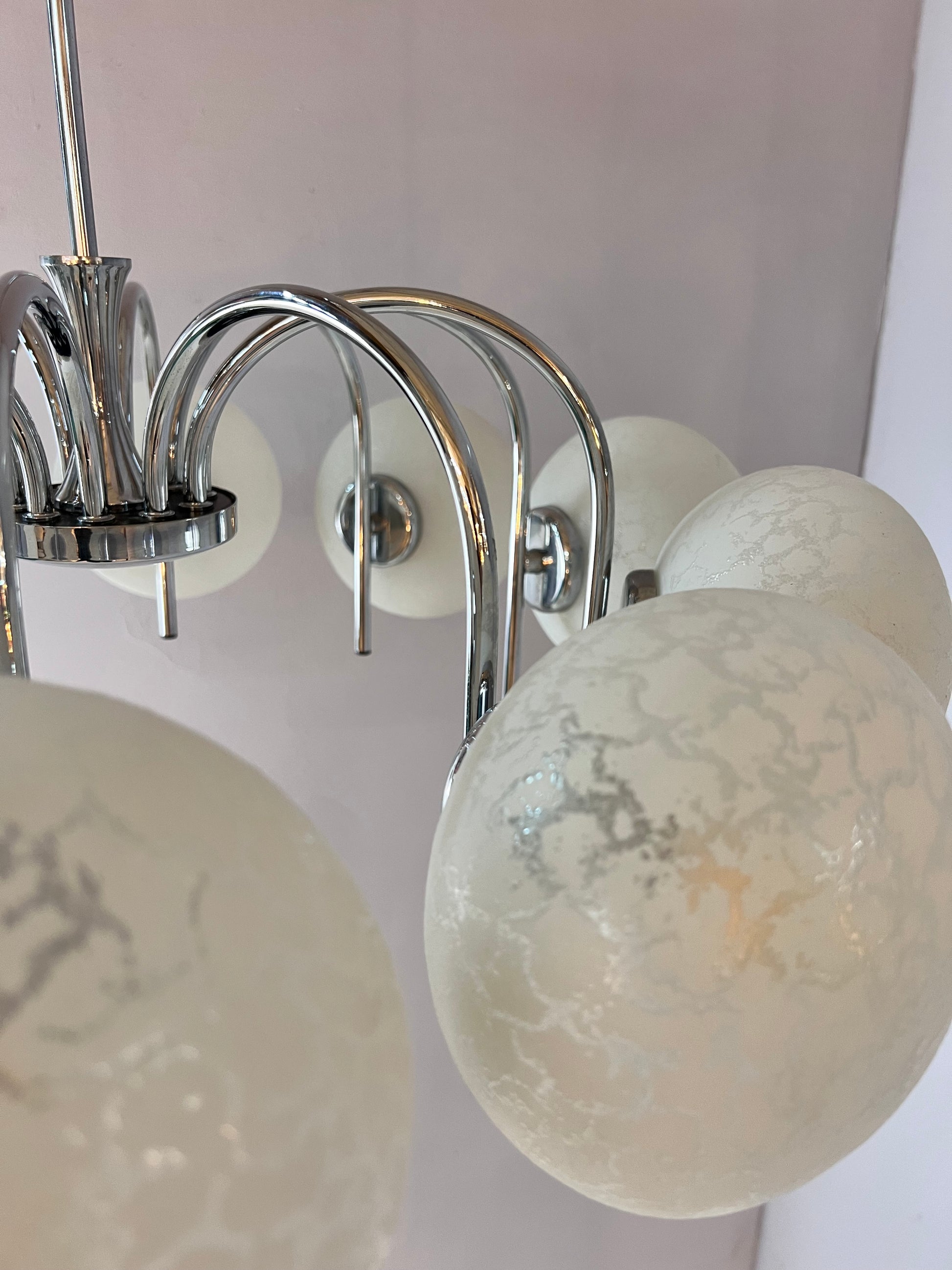 Kronleuchter mit 10 Kugeln von Richard Essig für Hustadt