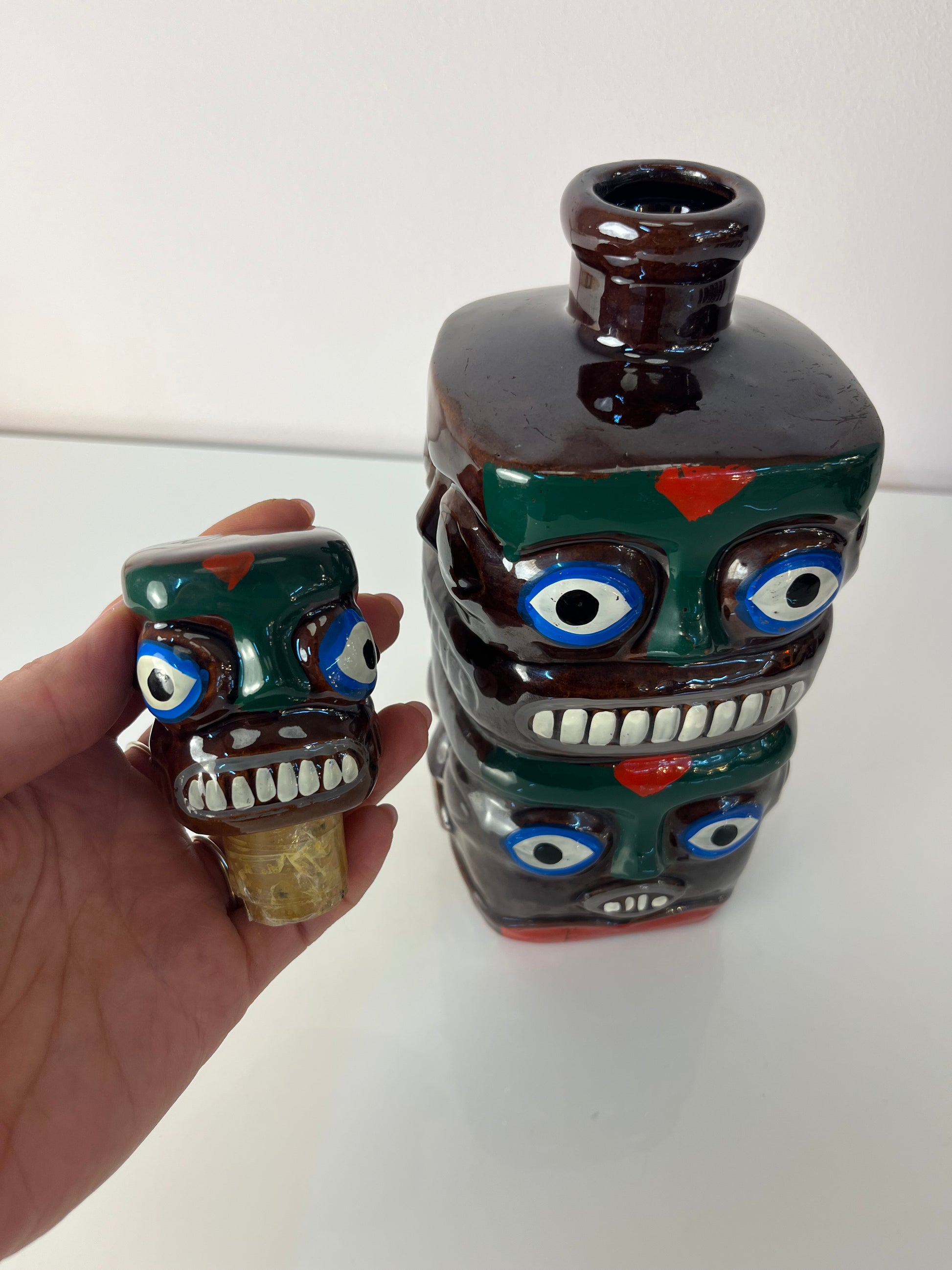Set: Tiki Schnapsdekanter & 6 Becher