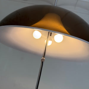 Stehlampe braun weiß Acryl Chrom von Elio Martinelli