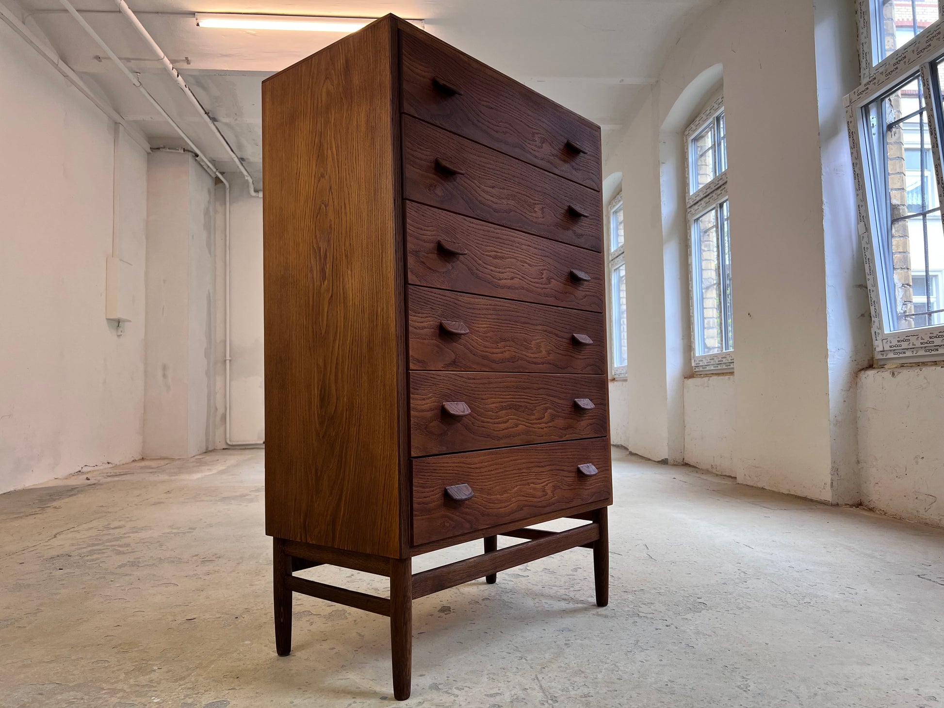 Kommode Tallboy Eiche von Poul Volther für FDB Møbler