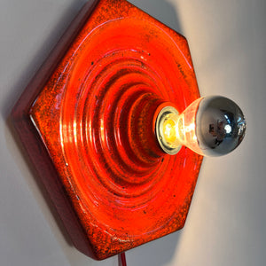 Wandlampe rot Keramik von Hustadt Leuchten