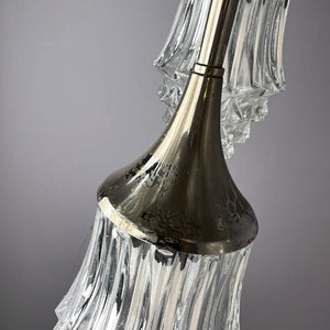 10-flammiger Kronleuchter Glas Chrom von Richard Essig