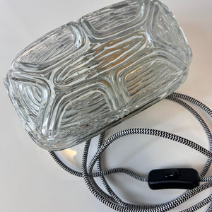 Wandlampe Strukturglas mit Kabel