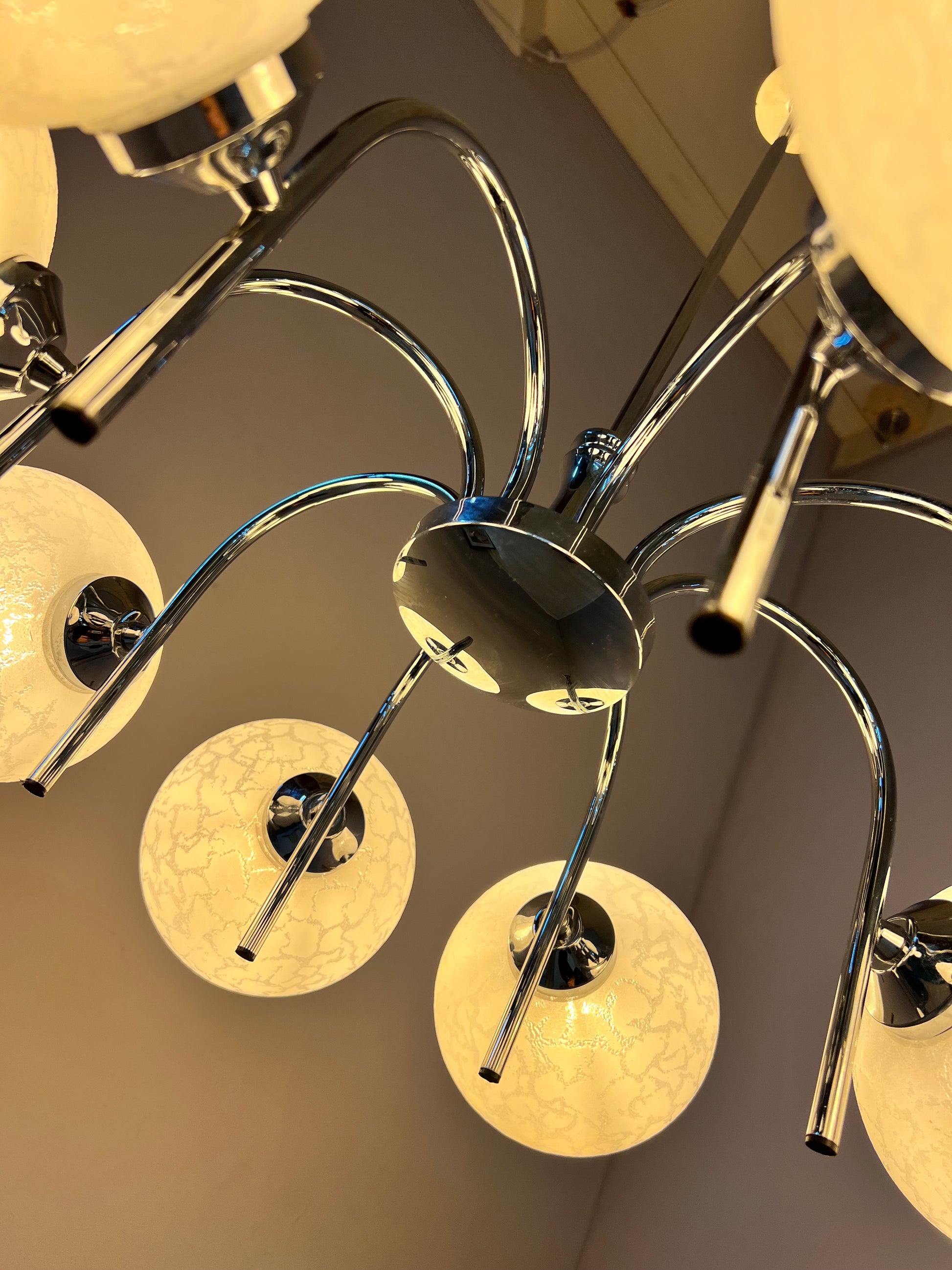 Kronleuchter mit 8 Kugeln von Richard Essig für Hustadt