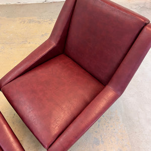 Sessel rot Kunstleder aus Italien