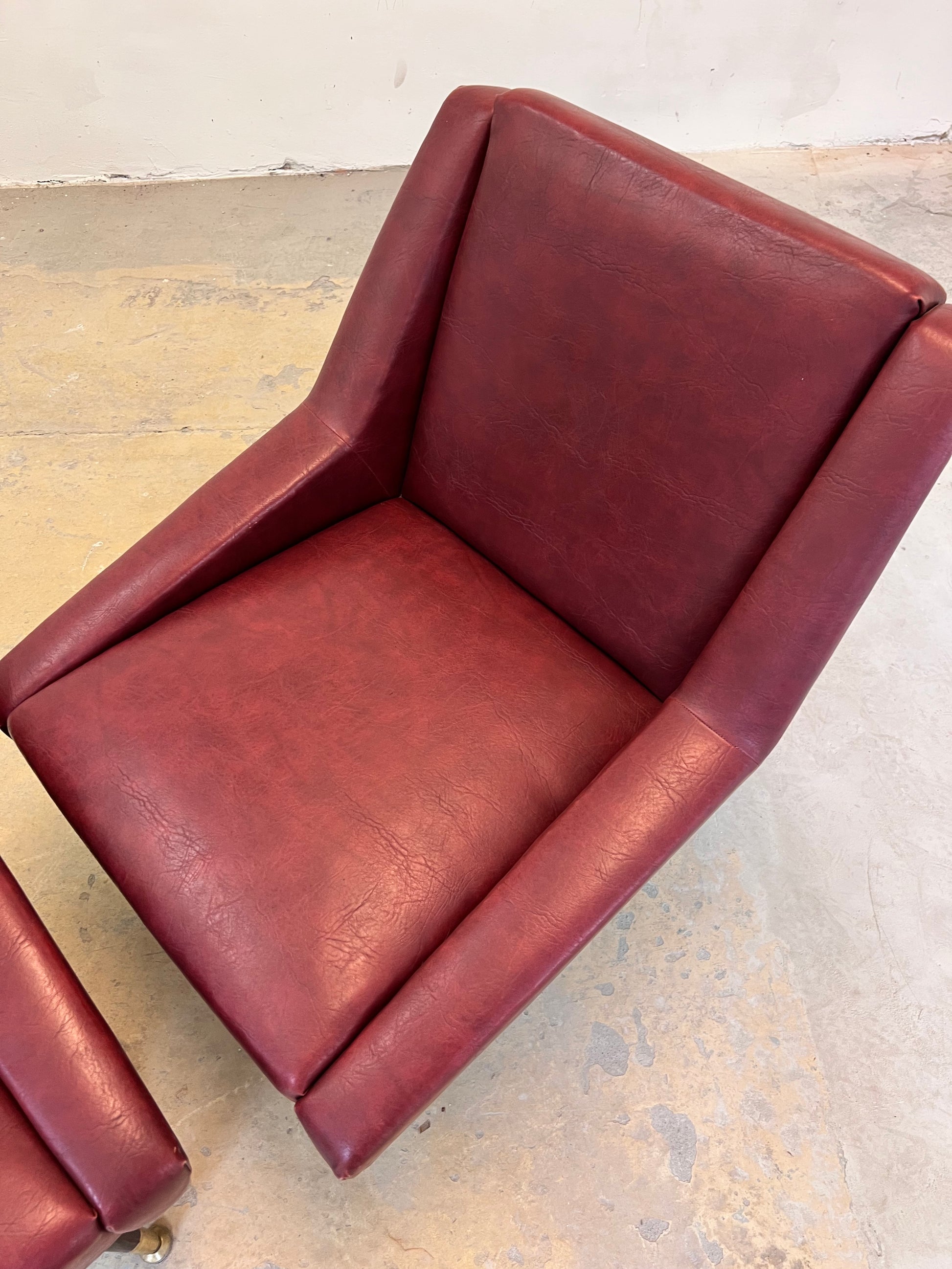 Sessel rot Kunstleder aus Italien