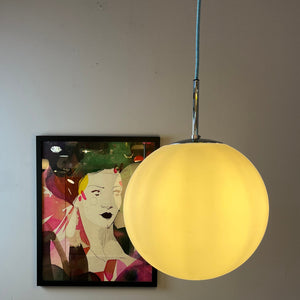 Kugellampe weiß Chrom von Glashütte Limburg