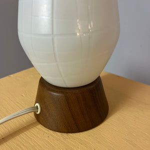 Tischlampe Teak Glas von Temde