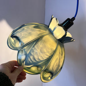 Hängelampe marmorierte Blume Kunststoff aus Dänemark