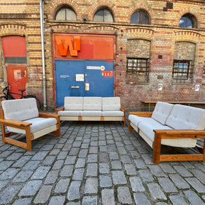 3-Sitzer Sofa beige grau Safari Style
