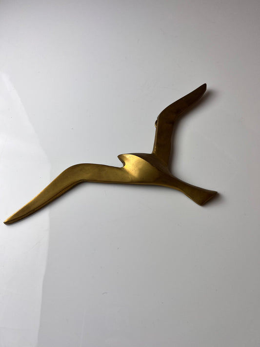 Wanddeko Schwalbe Messing