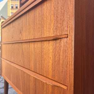 Bücherregal Teak mit Sekretär & Ausziehplatte aus Dänemark