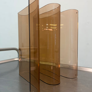 Zeitschriftenständer hellbraun Plexiglas