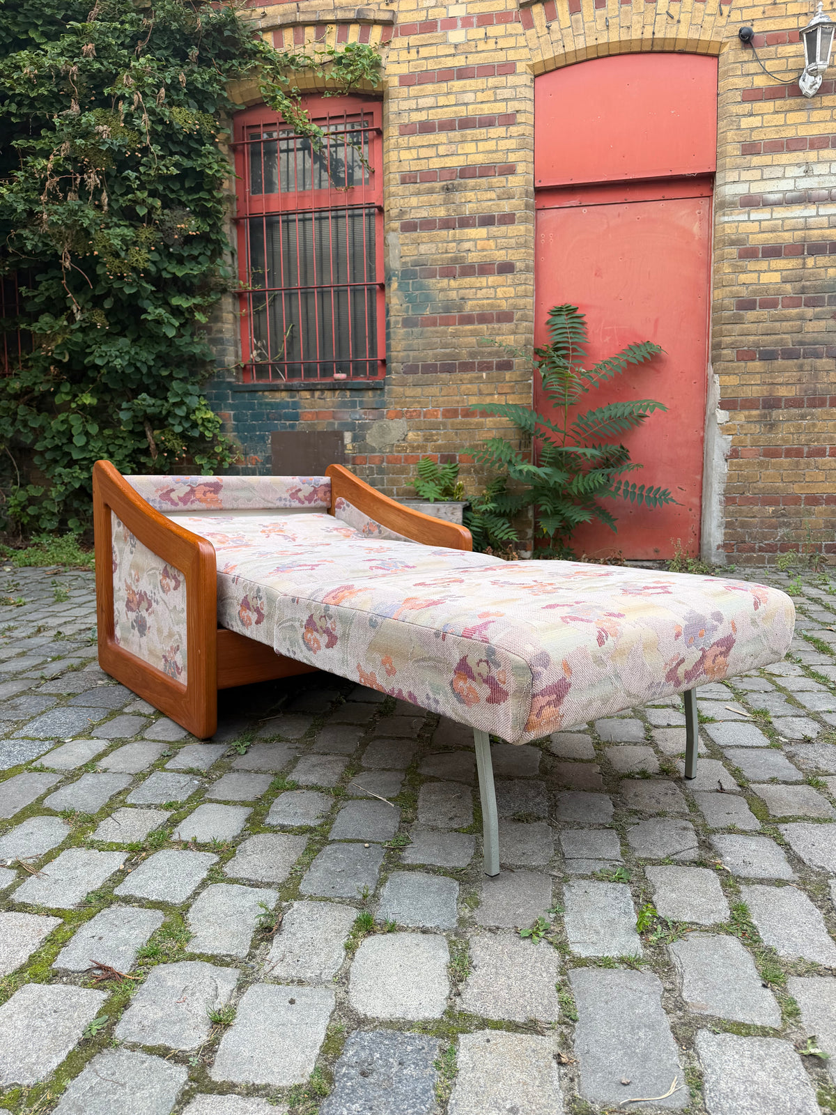 Schlafsessel / Gästebett Teak Textilstoff aus Dänemark