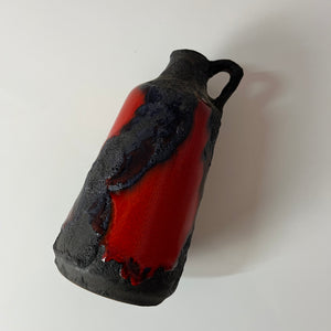 Vase Fat Lava rot dunkelbraun von Marei Keramik