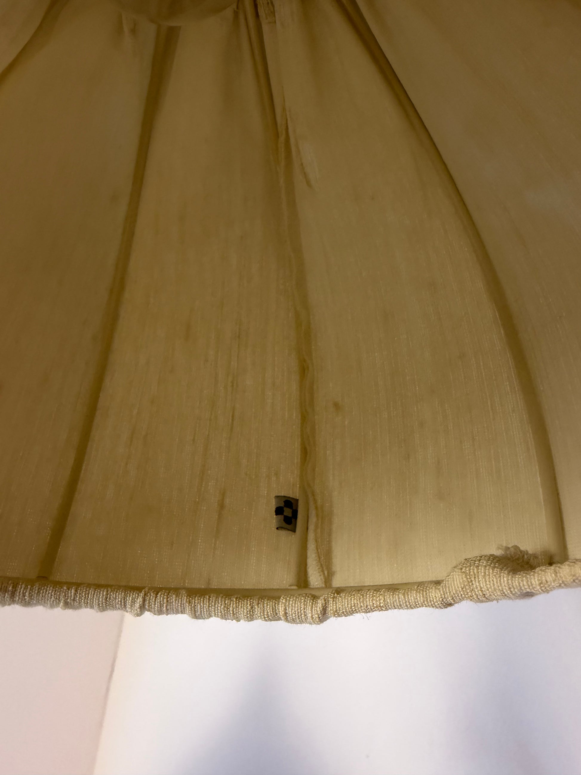 Stehlampe Maiglöckchen von Domus Teak und Rohseide