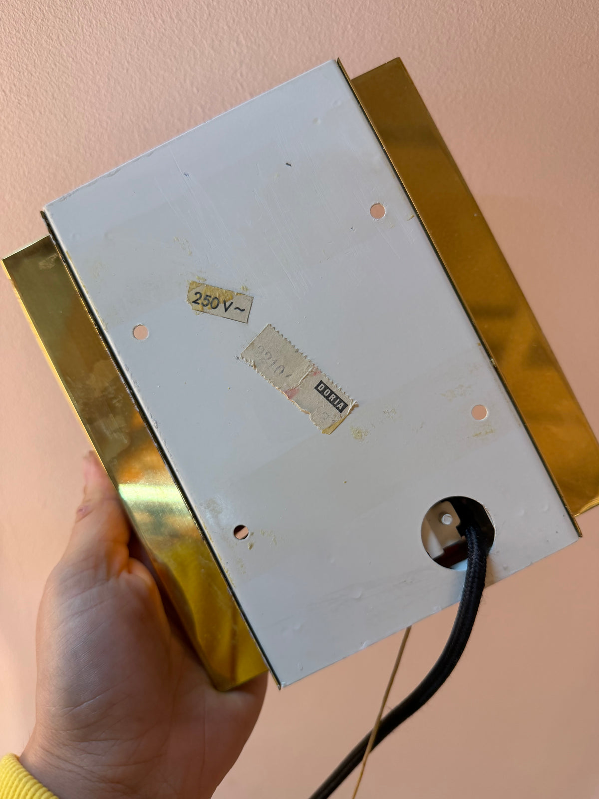 Wandlampe Eisglas Messing von Doria