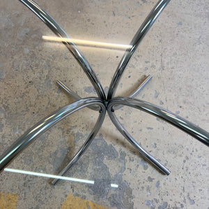 Runder Esstisch Glas & Chrom