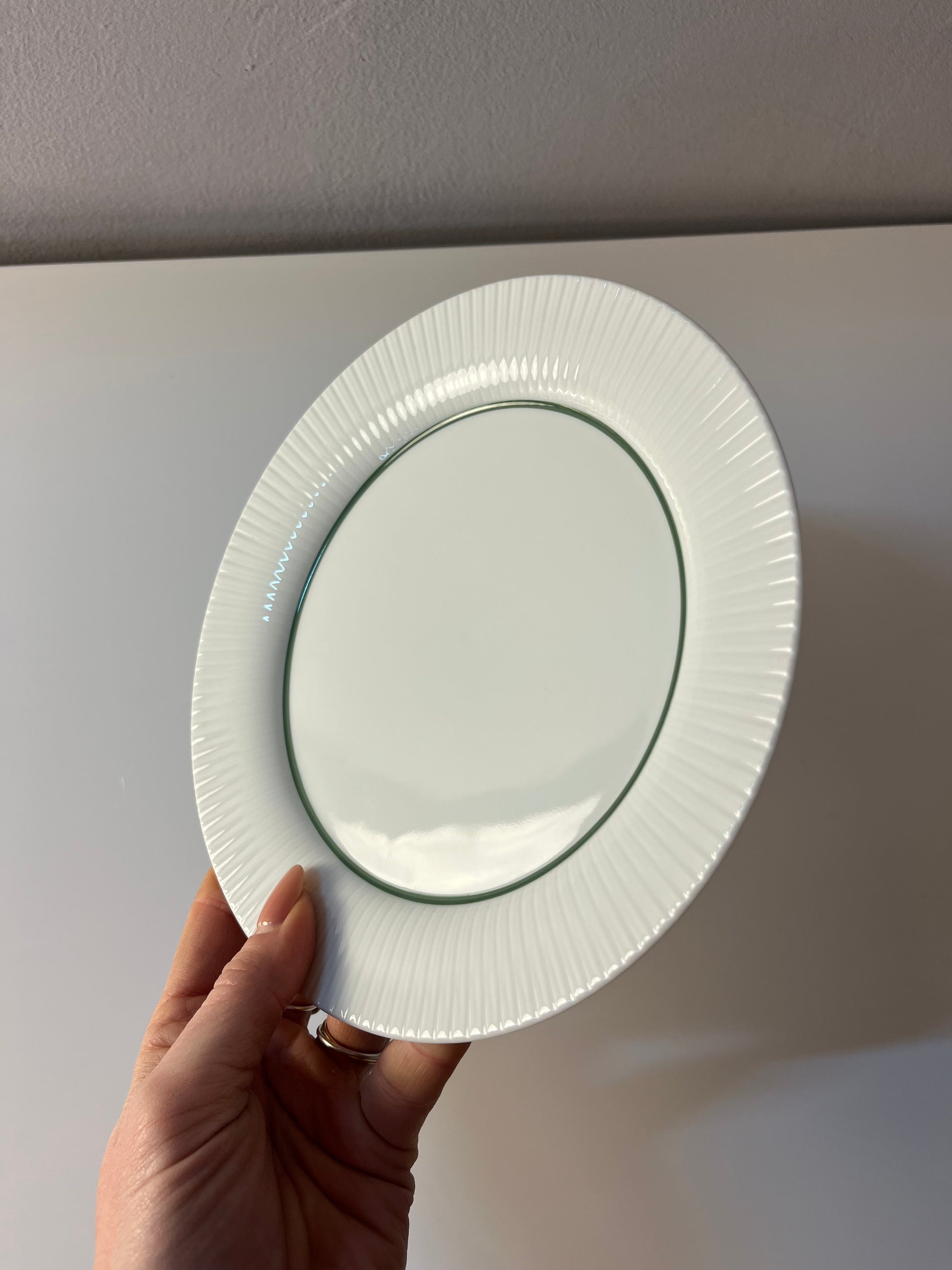 Set: 6x Kuchenteller Modulation Secunda grün von Tapio Wirkkala für Rosenthal
