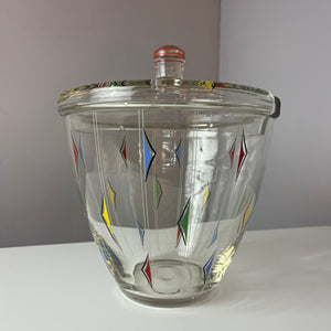 Bowle-Set: 9 Gläser und 1 Terrine bedrucktes Glas