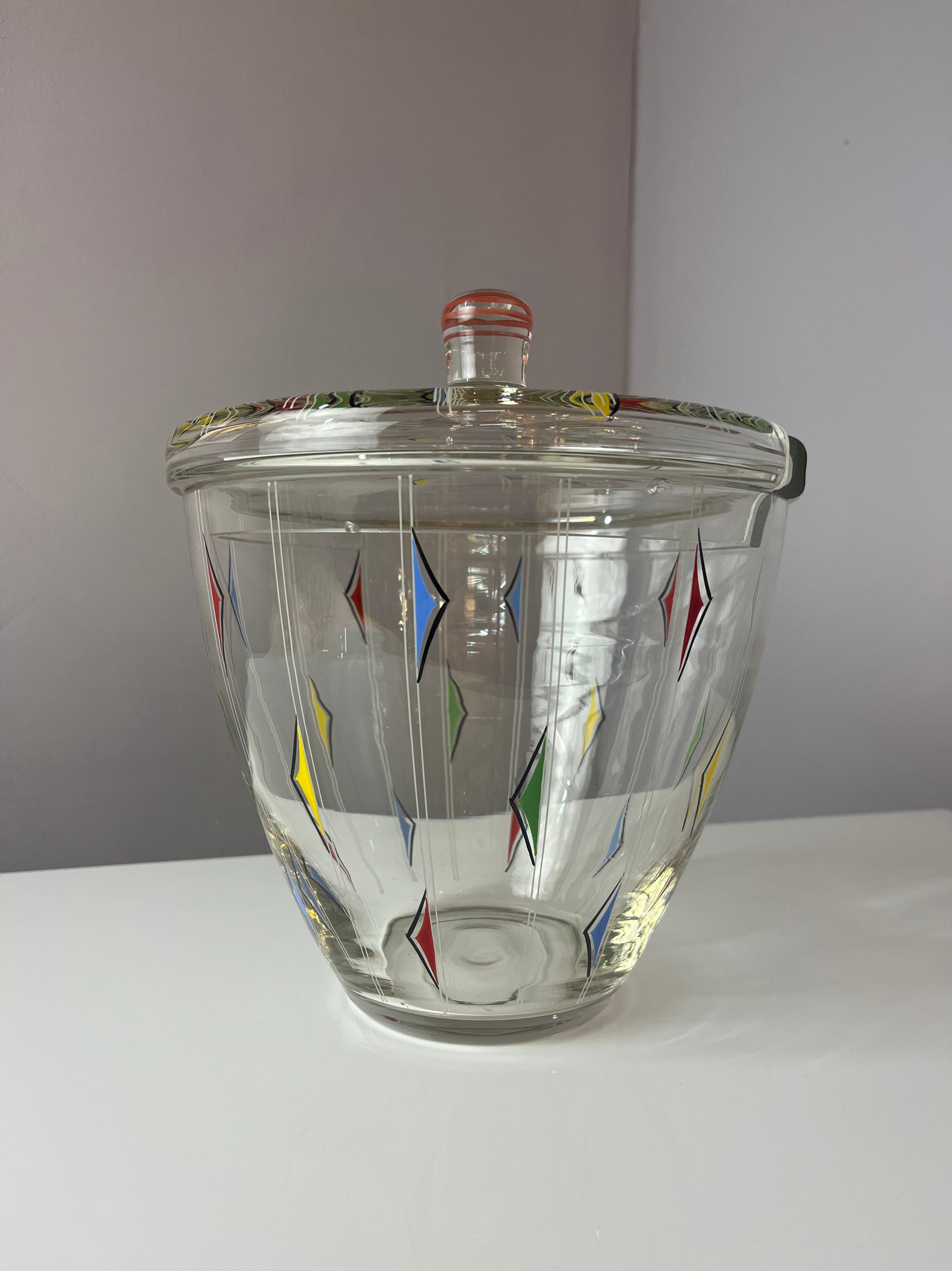 Bowle-Set: 9 Gläser und 1 Terrine bedrucktes Glas
