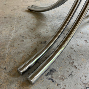 Runder Esstisch Rauchglas Chrom