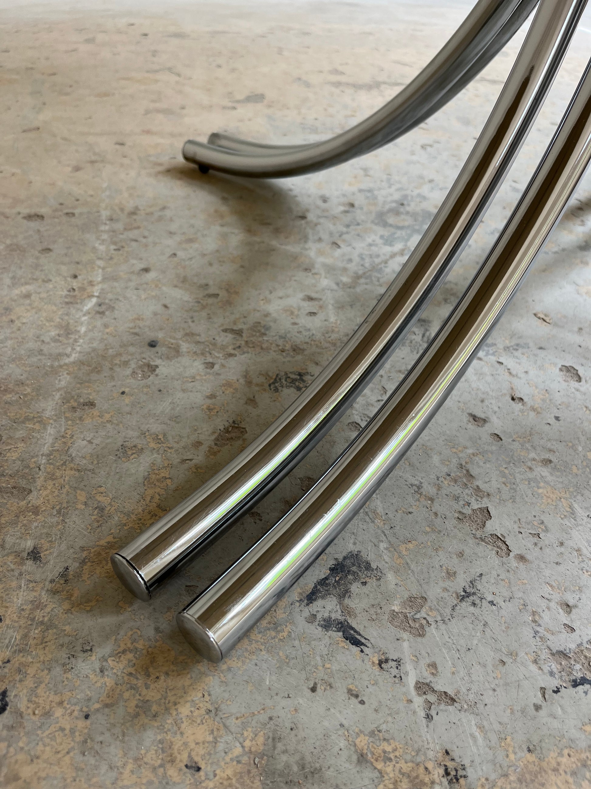 Runder Esstisch Rauchglas Chrom