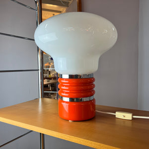Tischlampe orange weiß von Enrico Tronconi