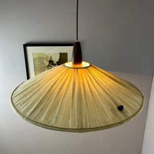 Hängelampe beige braun Teak von Temde