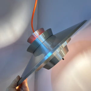 Lamellenlampe Søvaern silber orange von Carl Thore für Granhaga