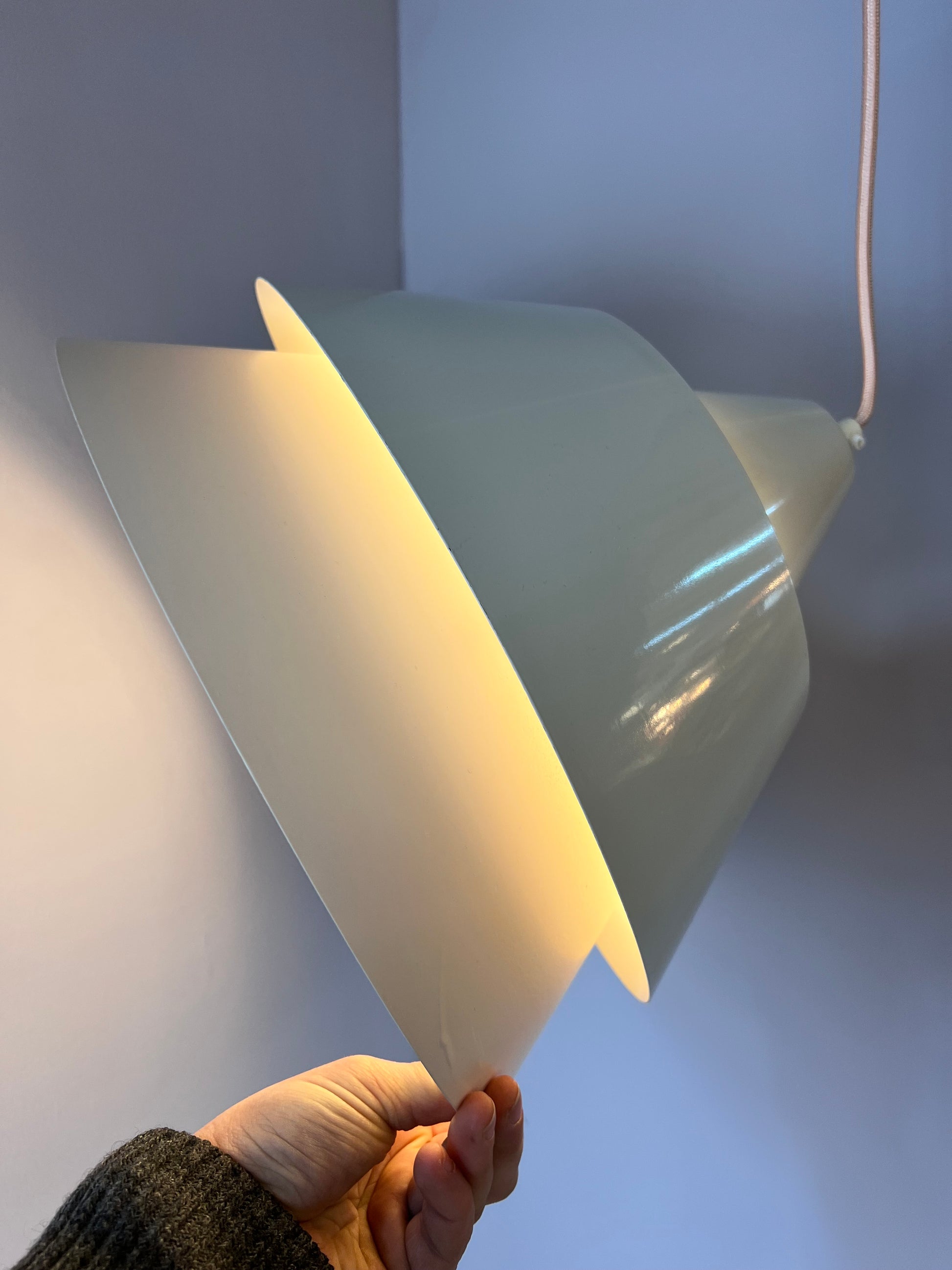 Lamellenlampe Zone weiß von Jo Hammerborg für Fog & Mørup