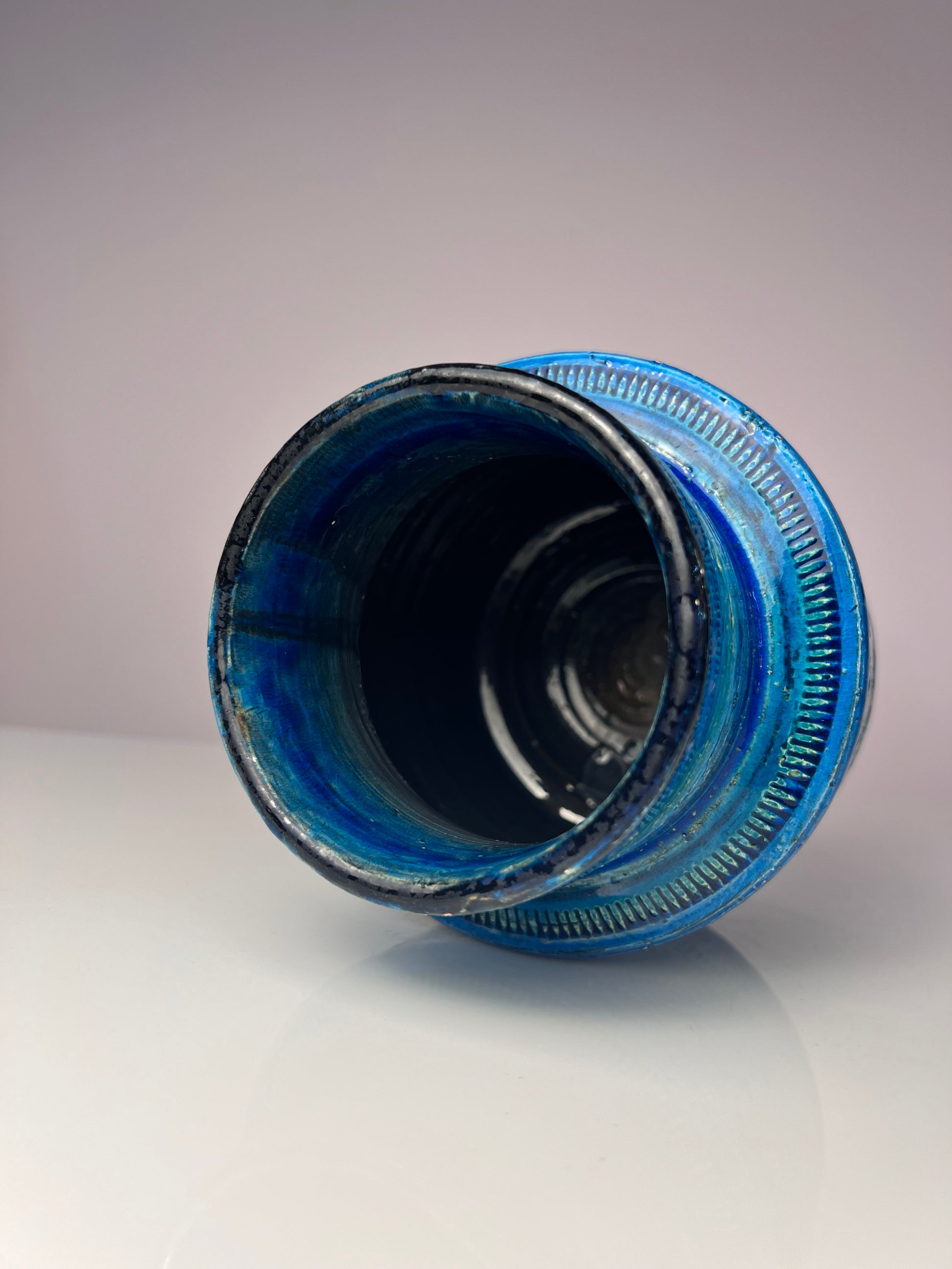 Vase Serie Rimini Blu von Aldo Londi für Bitossi