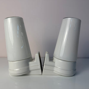 Set: 2x Wandlampe Modell 6080 weiß von Sigvard Bernadotte für Ifö